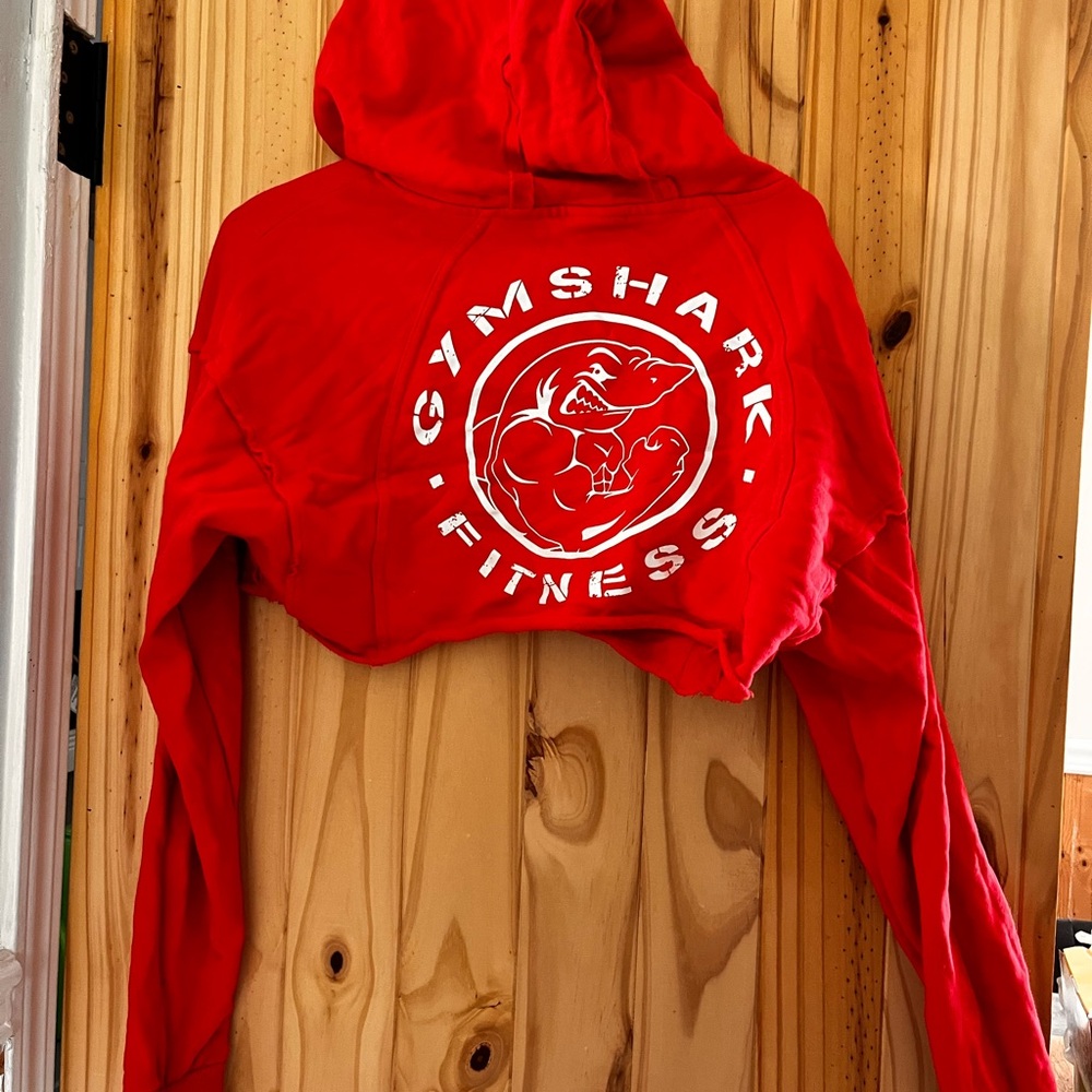 Gymshark Bold Red cropped Hoodie
